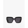 Tom Ford Womens Tr001880 Esme Square-frame Acetate Sunglasses