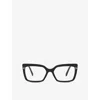 Tom Ford Womens Black Tr001955 Rectangle-frame Acetate Sunglasses In Black