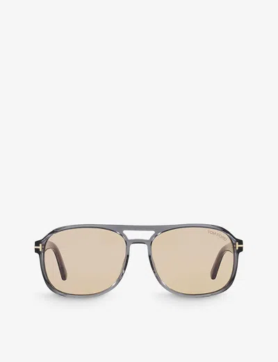 Tom Ford Womens Tr001630 Rosco Square-frame Acetate Sunglasses
