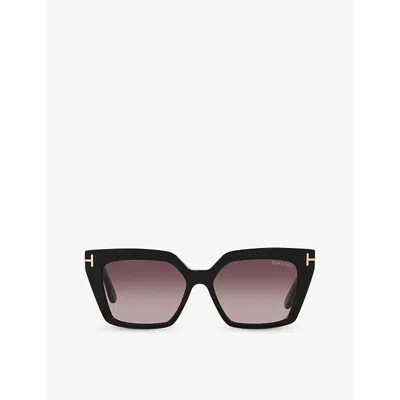 Tom Ford Womens Tr001637 Winona Cat Eye-frame Acetate Sunglasses