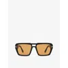 Tom Ford Womens Tr001876 Redford Pilot-frame Acetate Sunglasses