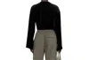 Tom Ford Womens Velour Blouse In Black In Multi