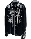 Tom Ford Womens Velvet Shirt In Black In Multi