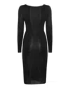 Tom Ford Womens Viscose Dress In Black In Multi