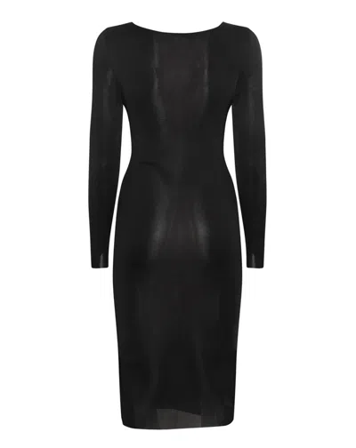 Tom Ford Womens Viscose Dress In Black In Multi