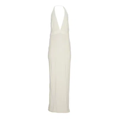Tom Ford Halterneck Maxi Dress In White