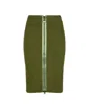 Tom Ford Womens Zip Up Skirt In Green In Multi