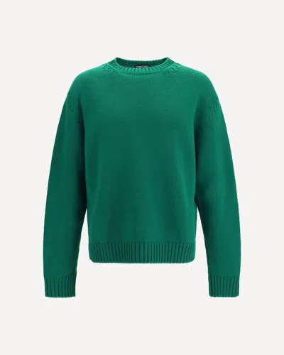 Tom Ford Bicolor Wool Oves Aries Sweatshirt In Green