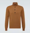 Tom Ford Wool And Cashmere Turtleneck Sweater In Brown