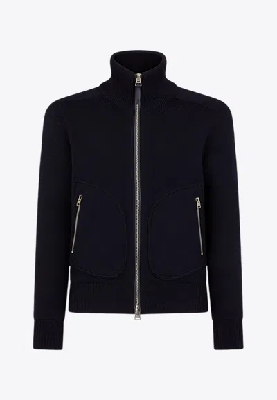 TOM FORD WOOL AND CASHMERE ZIP-UP JACKET