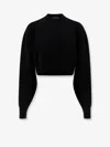 Tom Ford Knitted Sweater In Wool And Cashmere Blend In Black