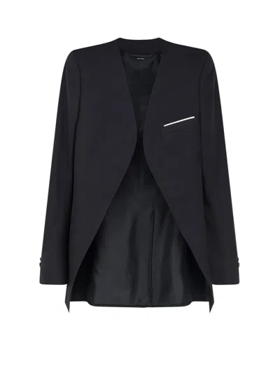 Tom Ford Wool And Silk Blazer In Black