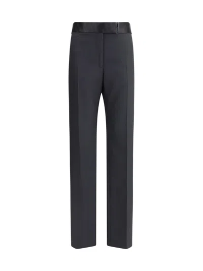Tom Ford Wool And Silk Blend Trousers In Black