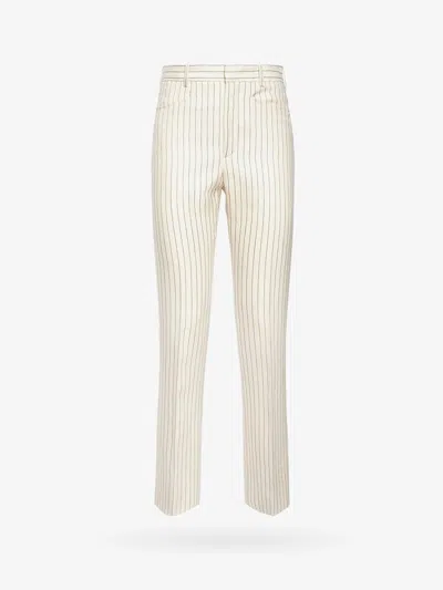 Tom Ford Wool And Silk Trouser With Striped Motif