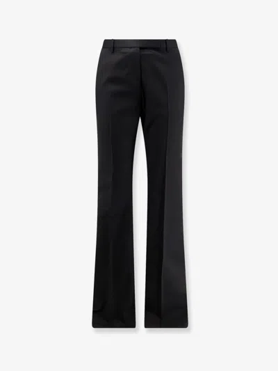 Tom Ford Wool And Silk Trousers In Black