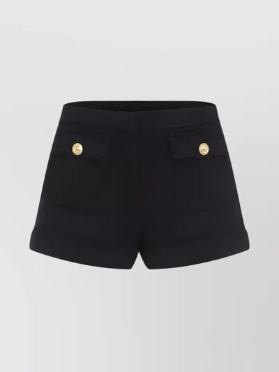 Tom Ford Tailored Wool-cashmere Blend Shorts With Pocket Details In Black
