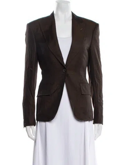 Pre-owned Tom Ford Wool Blazer In Brown