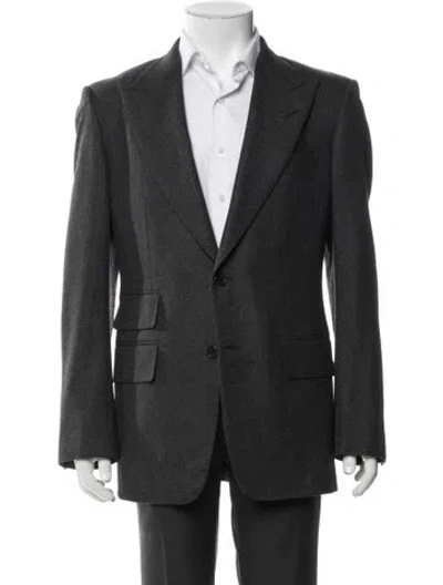 Pre-owned Tom Ford Wool Blazer In Gray