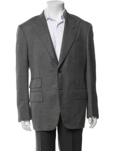 Pre-owned Tom Ford Wool Blazer In Gray