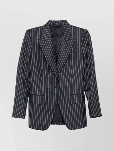 TOM FORD WOOL BLAZER JACKET PINSTRIPES