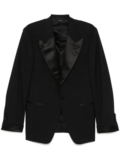 Tom Ford Wool Blazer In Lb999 Black