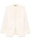 Tom Ford Wool Blazer In Neutrals