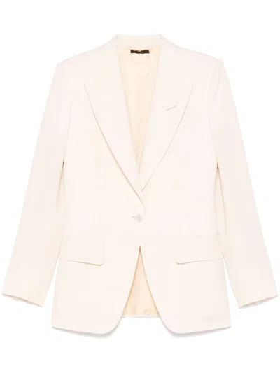 Tom Ford Wool Blazer In Neutrals