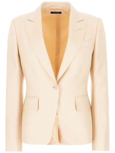 Tom Ford Wool Blazer In Neutrals