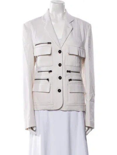 Pre-owned Tom Ford Wool Blazer In White