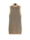 Tom Ford High-neck Ribbed Minidress In Multi