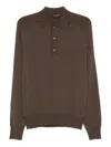Tom Ford Wool-blend Polo Shirt In Brown