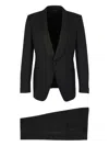 Tom Ford Bi-stretch Plain Weave Shelton Evening Suit In Black