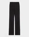 Tom Ford Wool-blend Straight-leg Pants In Black