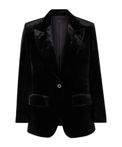 Tom Ford Wool Blend Suit Jacket In Black