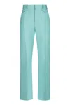 Tom Ford Wool Blend Trousers In Blue
