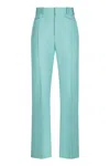 Tom Ford Wool Blend Trousers In Blue