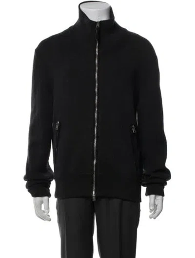 Pre-owned Tom Ford Wool Bomber Jacket In Black