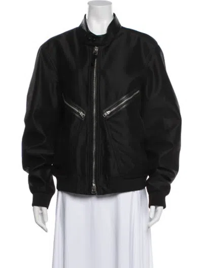 Pre-owned Tom Ford Wool Bomber Jacket In Black