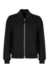 Tom Ford Light Felt Bomber Jacket In Blue