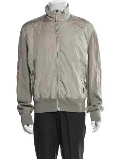 Pre-owned Tom Ford Wool Bomber Jacket In Grey
