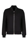 Tom Ford Light Felt Bomber Jacket In Navy