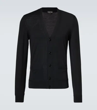 Tom Ford Wool Cardigan In Black
