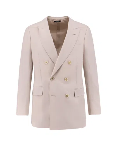 Tom Ford Wool, Cashmere And Silk Blazer In Pink
