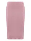 Tom Ford Wool-cashmere Blend Skirt In Rosa