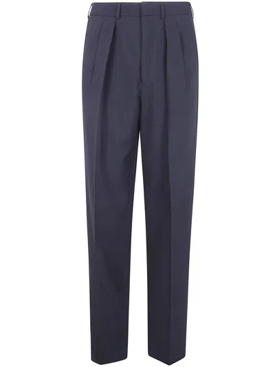 Tom Ford Wool Cashmere Silk Reps Double Pleat Pants Clothing In Black