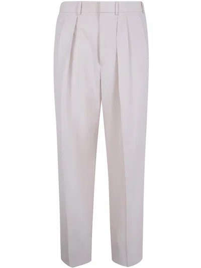 Tom Ford Wool Cashmere Silk Reps Double Pleat Pants In Pink