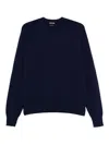 Tom Ford Wool-cashmere Sweater In Blue