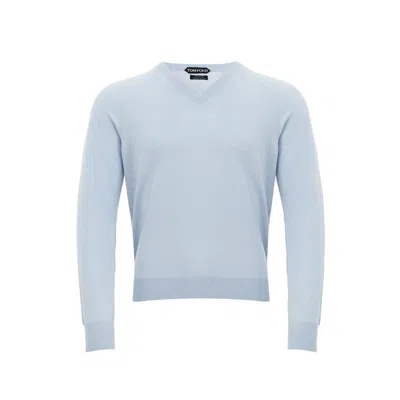 Tom Ford Turquoise Wool Classic Tee For Men