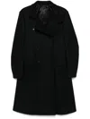 Tom Ford Wool Blend Melton Coat In Black