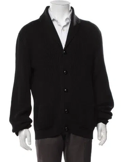 Pre-owned Tom Ford Wool Collar Cardigan In Black
